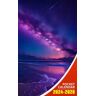 Singh, Caitlyn Pocket Calendar 2024 2026: Three-Year Monthly Planner for Purse , 36 Months from January 2024 to December 2026   Vibrant night sky   Beach scene
