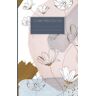 KLOPP, Finnian Notebook with elegant floral composition Journal flower design Cute gold and white flowers Flower Power Hard cover Wide ruled Size 6x9 110 pages