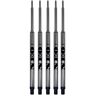 NEO+ Venditore UK Set di ricariche per penne a sfera Waterman, a tratto medio e rullo morbido SET OF 5 BLACK INK