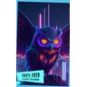 Carey, Krishan Pocket Calendar 2024 2026 With Moon Phase: Three-Year Monthly Planner for Purse , 36 Months from January 2024 to December 2026   Cyber owl   Neon ... contrast   Distant view   8K picture quality