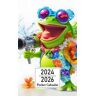 Olsen, Rishi Pocket Calendar 2024-2026: Two-Year Monthly Planner for Purse , 36 Months from January 2024 to December 2026   Cheerful frog mascot   Hawaiian spirit   Foam parties   Fun and celebration