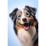 Adams, Charley Australian Shepherd On Blue: A Blank Lined Notebook Journal for Dog Lovers