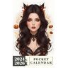 Carver, Ioan Pocket Calendar 2024 2026: Three-Year Monthly Planner for Purse , 36 Months from January 2024 to December 2026   Halloween brunette woman illustration   Cinematic logo