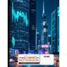 Hale, Brodie Composition Notebook College Ruled: Futuristic Cityscape with Massive Holographic Billboard, Latest Cryptocurrency Trading Prices, Ideal for Writing, Size 8.5x11 Inches, 120 Pages