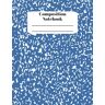 Downey, Darren Composition Notebook 100 Page, Wide Ruled, 7.5''x 9.7'', Marble Effect