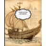 KIM, SUNGKEUN Composition Notebook College-Ruled Viking boat(L): Vintage Viking boat Composition Notebook, Journal for Kids, Teens, Girls, Student and Adults (120 White Colored Pages)