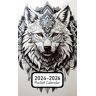 Davidson, Nikodem Pocket Calendar 2024-2026: Two-Year Monthly Planner for Purse , 36 Months from January 2024 to December 2026   Wolf head   Empty Mandala