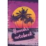 Bradley, Kayla Hannah's Notebook: Hannah Personalized Notebook Gift Retro Beach Palm Tree Design 6x9" College Ruled Journal, 120 Pages for Writing, Journaling & Note-Taking