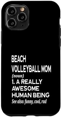 Funny Mother's Day Definition for Women Moms by RJ Custodia per iPhone 11 Pro Definizione mamma Beach Volley Pallone da pallavolo