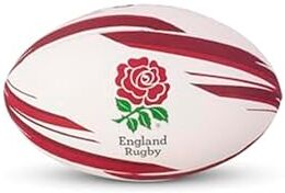 England Rugby Hy-Pro Official Lisenced Ball   Taglia 5, rosso e bianco, RFU