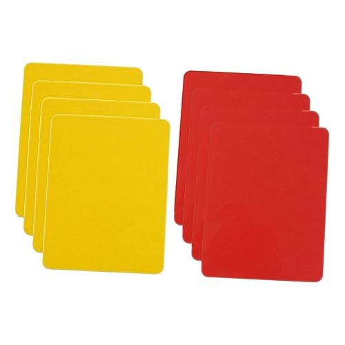 Gadpiparty 8 Pezzi Sport Cartellini Gialli Rossi Carte Dellarbitro Di Pallavolo Kit Arbitro Multifunzione Accessorio Cartellino Dellarbitro Di Espulsione Calcio Carta Standard Pvc Portatile