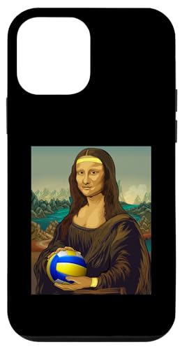 Funny Volley Player Mona Lisa Painting Gifts Custodia per iPhone 12 mini Pallavolo Gioconda Leonardo Da Vinci Art Pallavolo
