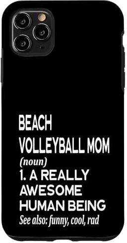 Funny Mother's Day Definition for Women Moms by RJ Custodia per iPhone 11 Pro Max Definizione mamma Beach Volley Pallone da pallavolo