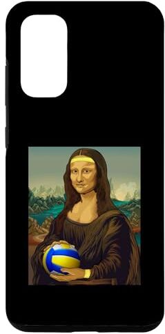 Funny Volley Player Mona Lisa Painting Gifts Custodia per Galaxy S20 Pallavolo Gioconda Leonardo Da Vinci Art Pallavolo