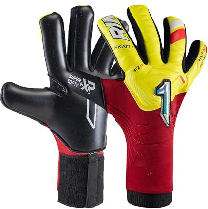 Rinat Guanti da portiere da calcio NKAM Semi Adulto Rosso Unisex Taglia 10