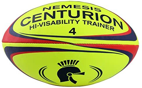 Centurion Palla da Rugby Nemesis Hi-Vis, Giallo (Giallo), Misura 4