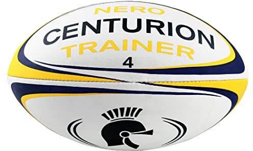 CENTURION , Nero Palla da Allenamento Rugby, Giallo (Giallo), Size 4