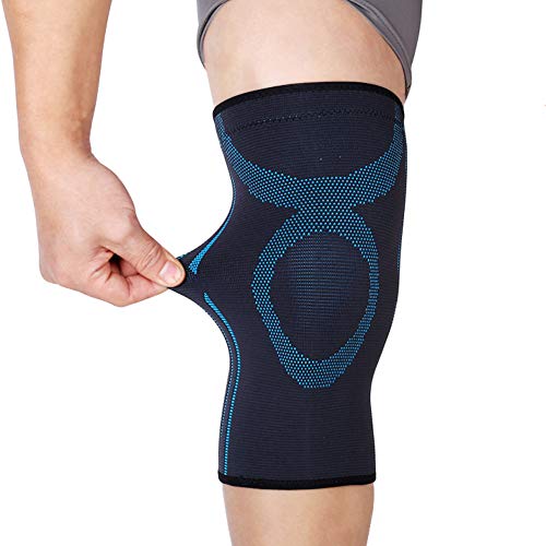 Brrnoo Ginocchiera, Pallavolo Calcio Pallacanestro Pallacanestro Ginocchiera Sport Supporto Elastico Manica a Fascia Avvolgere Ginocchiera Manica a Compressione per Donna e Uomo(1# M)