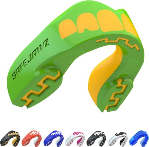 SAFEJAWZ vestibilità Slim Paradenti Sportivo Adulti e Bambini Contatto Completo per Tutti Gli Sport, tra Cui Rugby, MMA, Hockey, Judo Arti Marziali e Boxe