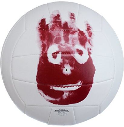 Wilson WTH4115XDEF Castaway Mini Palla da pallavolo, Replica in miniatura del "Mr. ", Finta pelle, Bianco, Diametro 14.5 cm