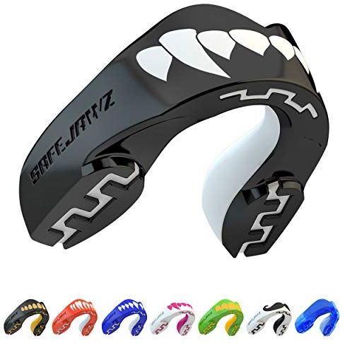 SAFEJAWZ vestibilità Slim Paradenti Sportivo Adulti e Bambini Contatto Completo per Tutti Gli Sport, tra Cui Rugby, MMA, Hockey, Judo Arti Marziali e Boxe