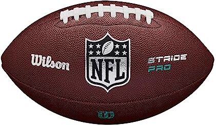 Wilson Pallone da Football Americano NFL Stride Pro Eco, Gen Green, Cuoio Composito, Misura Officiale, Marrone