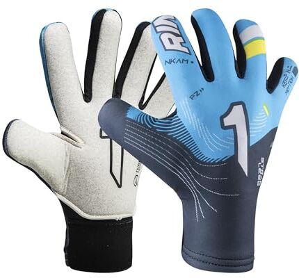 Rinat Guanti da portiere da calcio NKAM AS Adulto Blu Unisex Taglia 9