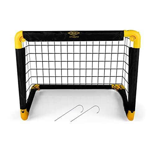 Umbro Porta da calcio -50 x 44 x 44 cm Pieghevole per bambini e adulti Nero/Giallo