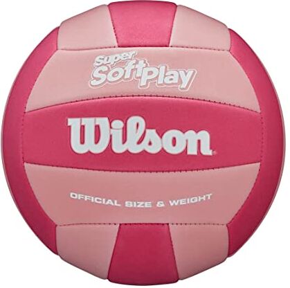 Wilson Pallone da Pallavolo Super Soft Play, Pelle Sintetica, Utilizzo Indoor e Outdoor, Adatto anche per Beach Volley