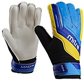 Mitre Magnetite Junior, Guanti Da Portiere Bambino, Blu Blue/Cyan/Yellow, 5