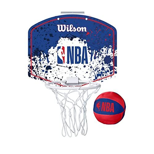 Wilson Minicanestro da Basket NBA TEAM MINI HOOP, Plastica, Rosso/Bianco/Blu (NBA)