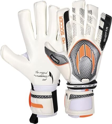 HO Soccer GHOTTA EVO2 RN Silver Legend Guanti da Portiere, Unisex Adulti, Bianco/Arancione, 8,5