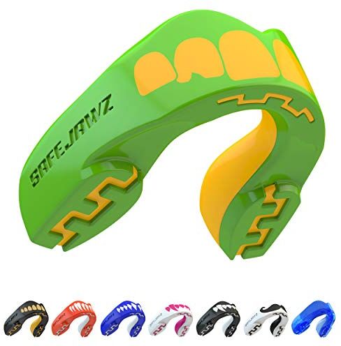 SAFEJAWZ Vestibilità Slim Paradenti Sportivo Adulti e Bambini Contatto Completo per Tutti Gli Sport, tra Cui Rugby, MMA, Hockey, Judo Arti Marziali e Boxe