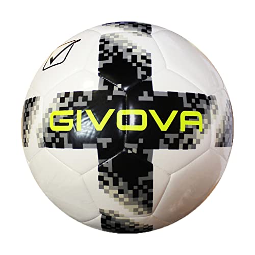 GIVOVA Pallone Academy Star Ball, Unisex adulto, Bianco/Nero (Multicolore), Taglia Unica