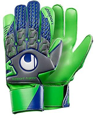 Uhlsport Tensio Green Soft SF Guanti da portiere, Unisex, TENSIONGREEN SOFT SF, dark grau/fluo grün/Marin, 10