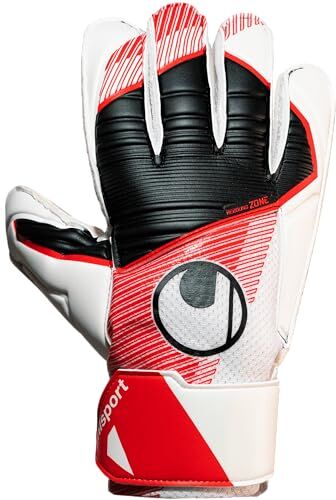 Uhlsport Starter Soft Maignan #344 guanti da portiere Unisex-Gioventù, blanc/rouge/noir, 3 -