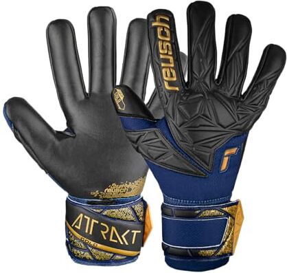 Reusch Attrakt NC Guanti da custode adulto unisex, 4411 Premium Blu/Gold/Black, 9