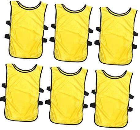 TENDYCOCO 6 Pezzi Pinne Di Pallavolo Gilet Da Allenamento Per Il Calcio Maglie Da Scrimmage in Rete Pinne Da Basket Giubbotti Imbottiti Felpe Per Bambini Vuoto Bambino Allenamento Di Calcio