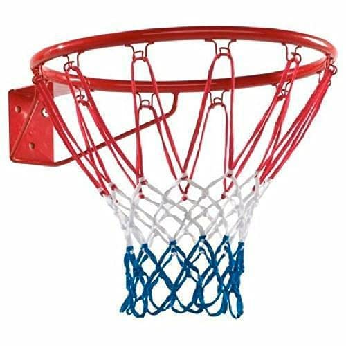 REPLOOD Canestro Basket Regolamentare 46 Cm 18" con Rete e Kit per Montaggio in Metallo Colori Americani