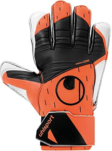 Uhlsport Starter Resist Guanti Portiere Gloves per Adulti e Bambini Calcio Adatto a Qualsiasi Superficie Arancione Fluore/Bianco/Nero Taglia 3,