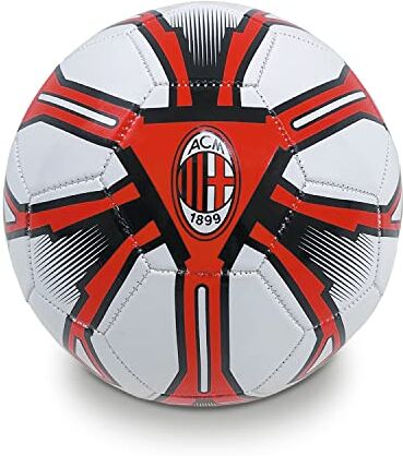 Mondo Toys Pallone da Calcio Cucito A.C. MILAN Prodotto Ufficiale misura 5 300 g colore Rosso Nero