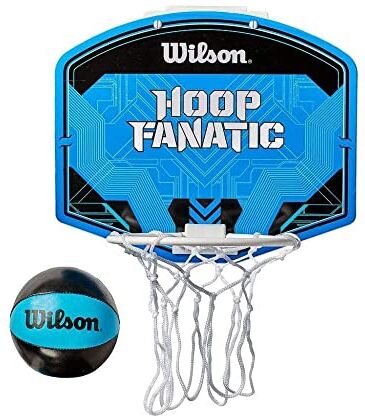 Wilson Hoop, Fanatic Mini Bskt Basketball Men's, Blu/Nero, Taglia unica