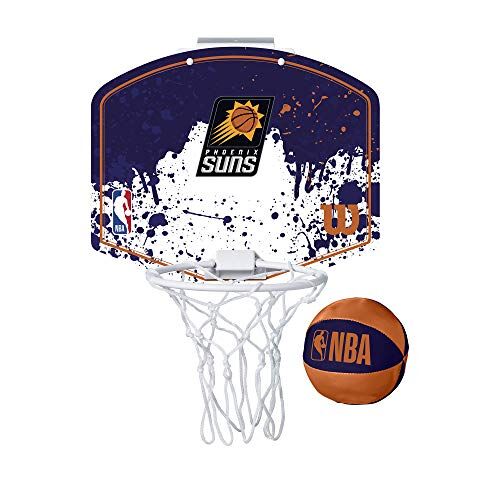 Wilson Minicanestro da Basket NBA TEAM MINI HOOP, Plastica, Bianco/Viola Scuro (Phoenix Suns)
