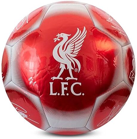 Hy-Pro Pallone da calcio con licenza ufficiale del Liverpool F.C. Classic Signature   Metallic, taglia 5, allenamento, partita, merchandising, da collezione per bambini e adulti