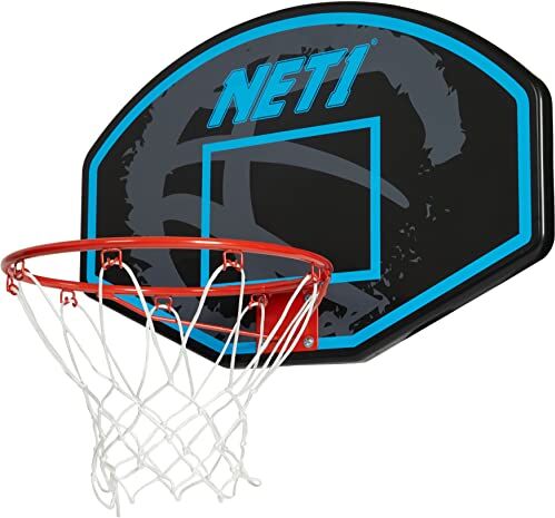 NET1 Tabellone Verticale 76 x 50 cm e Porta, Sistema Basket Unisex, Blu, Standard