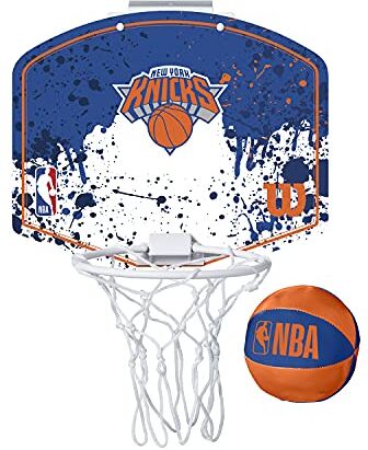 Wilson Minicanestro da Basket NBA TEAM MINI HOOP, Plastica, Bianco/Blu (New York Knicks)