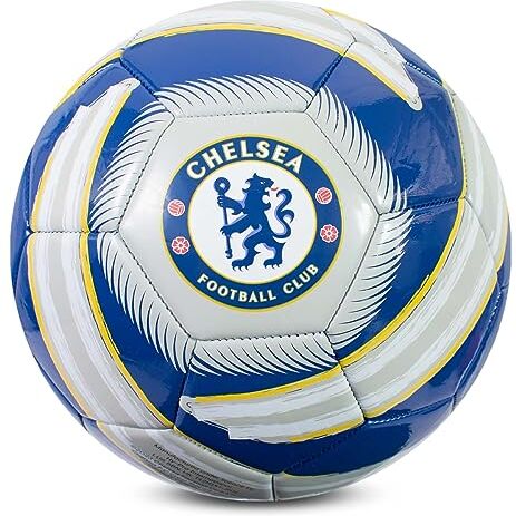 Hy-Pro Pallone da calcio con licenza ufficiale Chelsea F.C. Cyclone   Taglia 5, Blues, allenamento, partita, merchandising, collezione per bambini e adulti