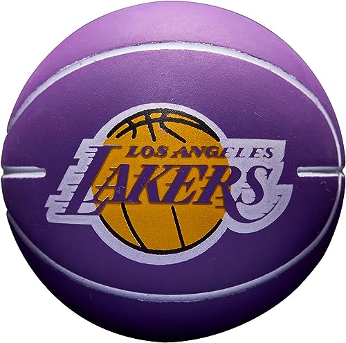 Wilson Pallone da Basket, NBA Dribbler, Los Angeles Lakers, Utilizzo Indoor e Outdoor, Taglia per Bambini, Viola
