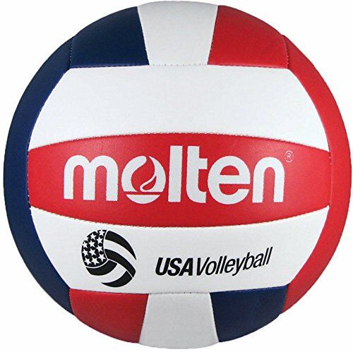 Molten Camp Recreational Pallavolo, Rosso/Bianco/Blu (MS500-3), Misura e peso ufficiali