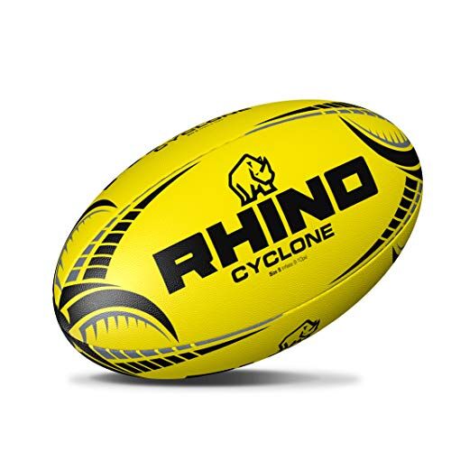 Rhino Cyclone Rugby Ball, giallo fluo, misura 4